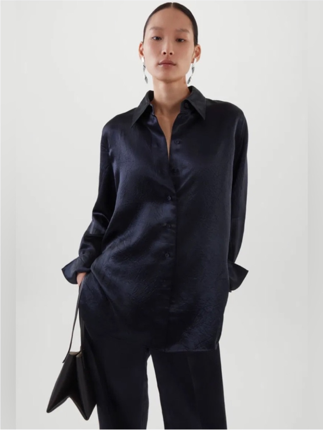 Cos Oversized-Fit Satin Shirt